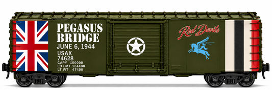 MTH 20-995DD - Premier - 50’ Ps-1 Box Car "U.S. Army" w/ Pullman Standard Door Set (D-Day Heritage) 6-Car - Custom Run for MrMuffin'sTrains
