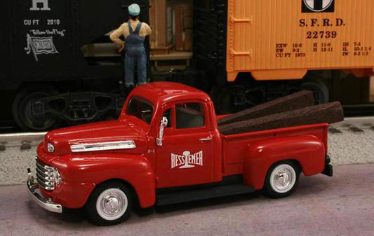 Railyard Truck Series - 1948 Ford F1 Pickup "Bessemer & Lake Erie Railroad" (Red) 1/43 Diecast Car