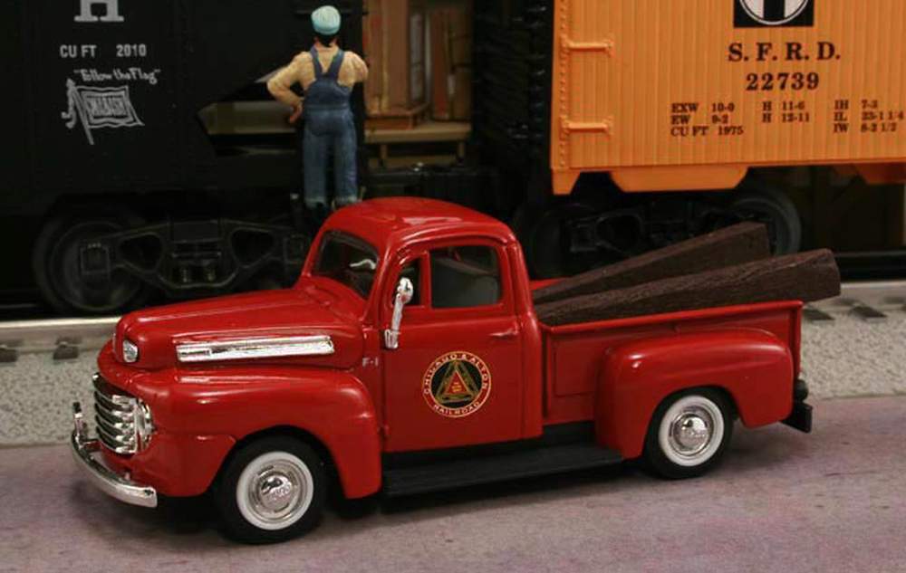 Railyard Truck Series - 1948 Ford F1 Pickup "Chicago & Alton Railroad" (Red) 1/43 Diecast Car