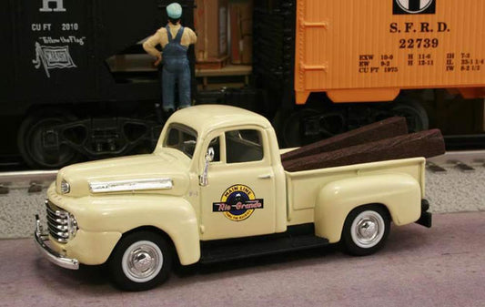 Railyard Truck Series - 1948 Ford F1 Pickup "Denver & Rio Grande Western Railroad" (Cream) 1/43 Diecast Car