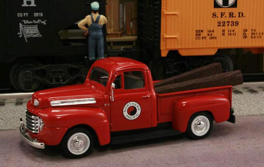 Railyard Truck Series - 1948 Ford F1 Pickup "Northern Pacific Railway" (Red) 1/43 Diecast Car