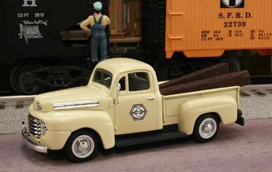 Railyard Truck Series - 1948 Ford F1 Pickup "Pittsburg & Shawmut Railroad" (Cream) 1/43 Diecast Car