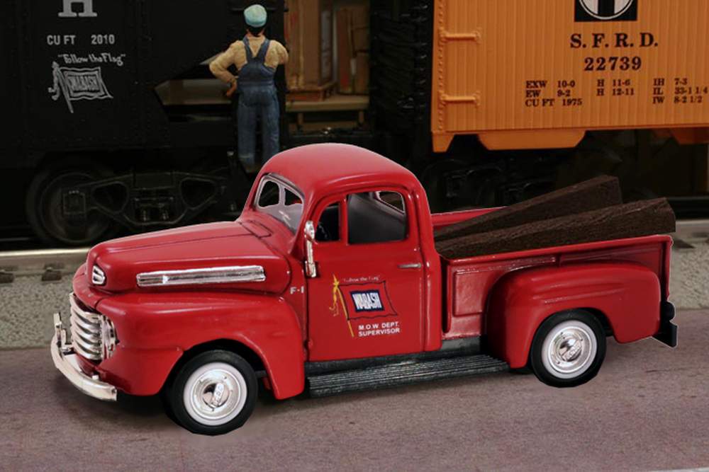 Railyard Truck Series - 1948 Ford F1 Pickup "Wabash M.O.W. Dept." (Red) 1/43 Diecast Car