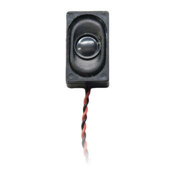 Digitrax SP26158B - Rectangular 26.5mm x 15.5mm x 9mm 8 Ohm Compact Box Speaker with enclosure & wires