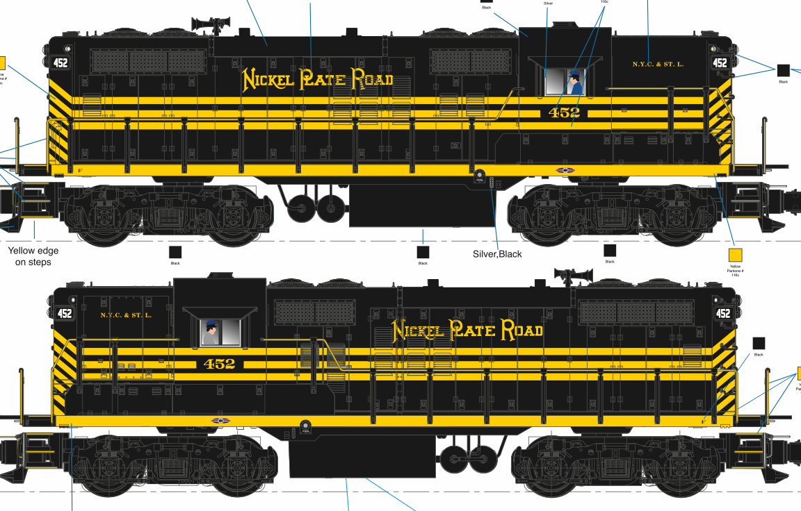 Lionel 2433991 - Legacy GP9 Diesel Locomotive "Nickel Plate Road" #452 - Custom Run for MrMuffin'sTrains