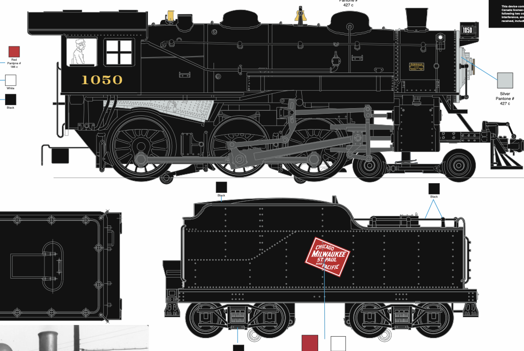 Lionel 2431990 - Legacy 4-6-0 Steam Locomotive "Milwaukee Road" #1050 - Custom Run for MrMuffin'sTrains