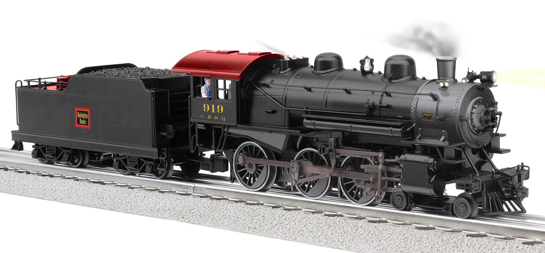 Lionel 2431991 - Legacy 4-6-0 Steam Locomotive "Chicago, Burlington & Quincy" #919 - Custom Run for MrMuffin'sTrains