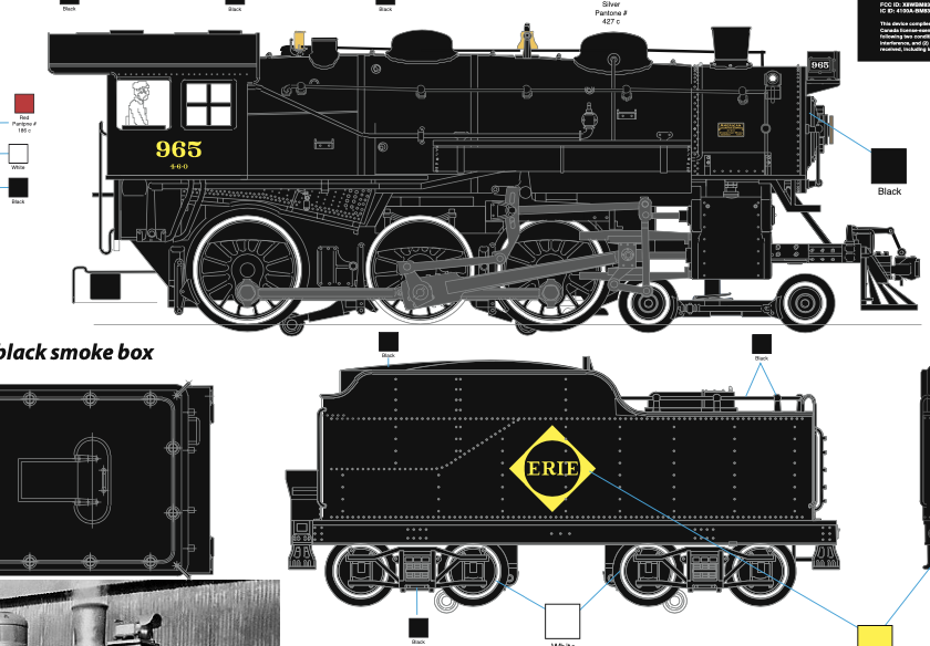 Lionel 2431972 - Legacy 4-6-0 Steam Locomotive "Erie" #965 - Custom Run for MrMuffin'sTrains