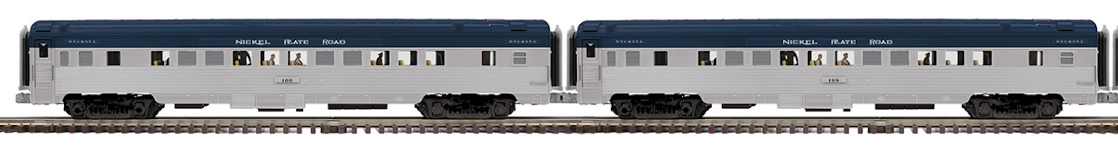 Atlas O 3001597S - 70' Streamlined Coach Passenger Set "Nickel Plate Road" (4-Car) - Custom Run for MrMuffin'sTrains