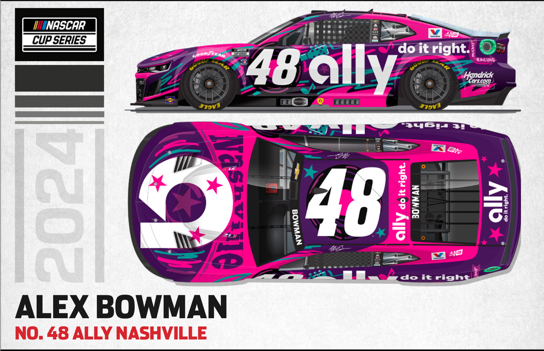 Lionel Racing - NASCAR Cup Series 2024 - Alex Bowman - No.48 Ally Nashville