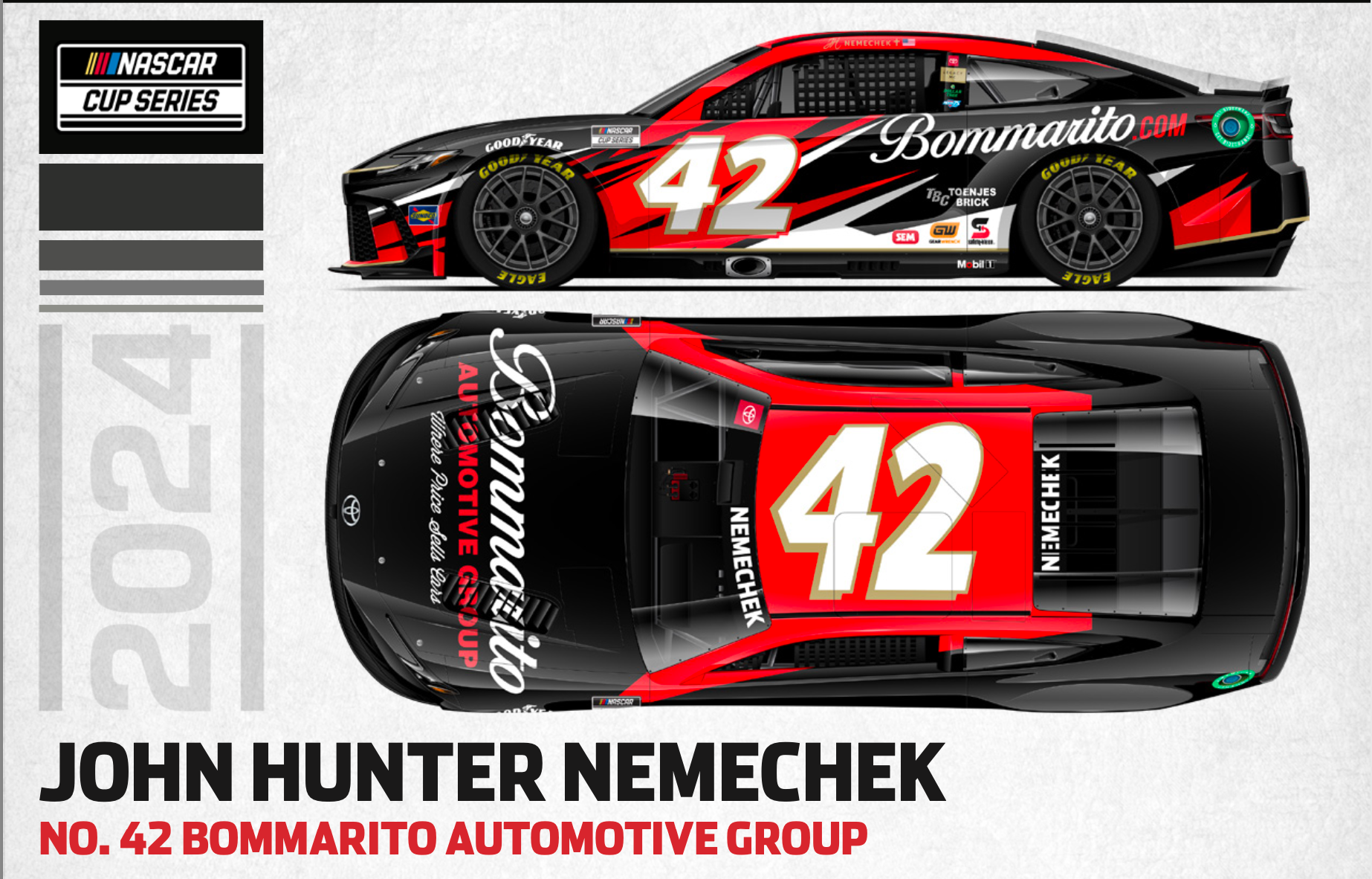 Lionel Racing - NASCAR Cup Series 2024 - John Hunter Nemechek - #42 Bommarito Automotive Group