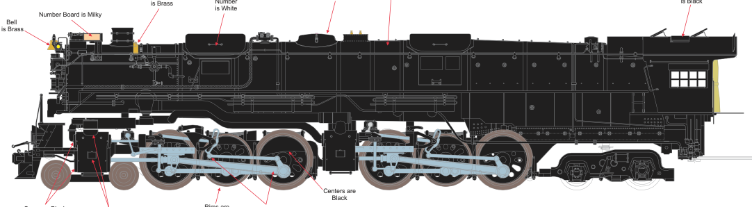 MTH 20-3952-1 - 4-6-6-4 Z-6 Challenger Steam Engine "Unlettered" w/ PS3 (Coal Tender) - Custom Run for MrMuffin'sTrains