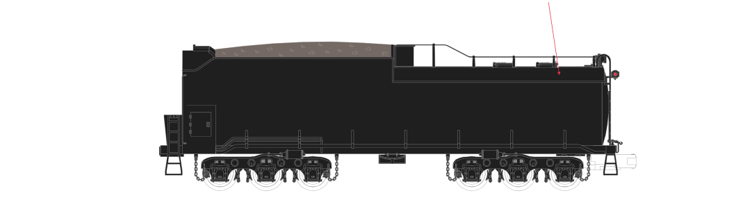 MTH 20-3952-1 - 4-6-6-4 Z-6 Challenger Steam Engine "Unlettered" w/ PS3 (Coal Tender) - Custom Run for MrMuffin'sTrains