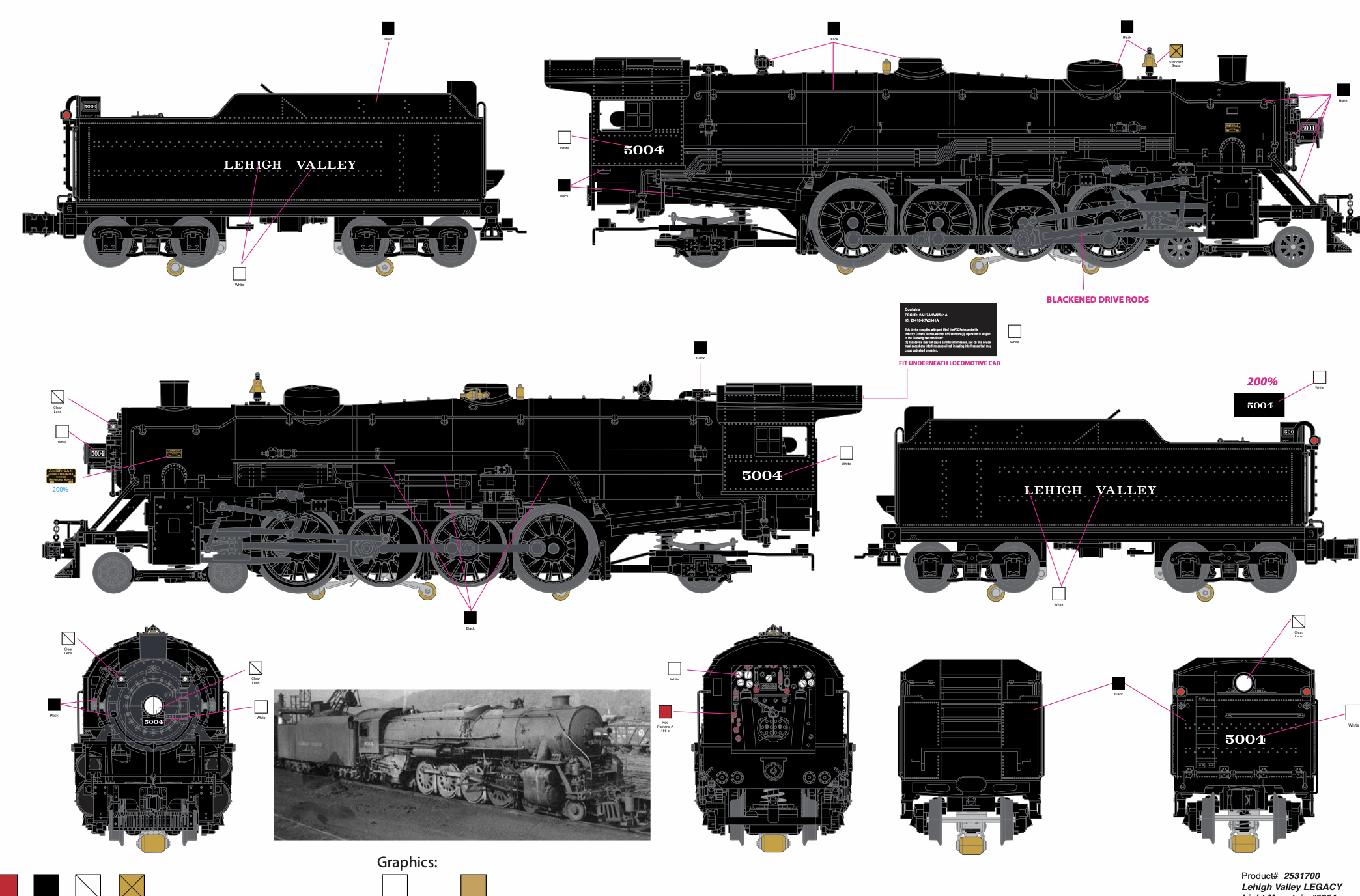 Lionel 2531700 - Legacy Mountain Steam Locomotive "Lehigh Valley" #5004 - Custom Run for MrMuffin'sTrains