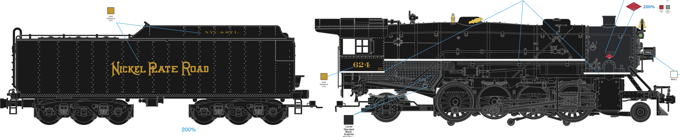 Lionel 2531660 - Legacy USRA Heavy Mikado Steam Locomotive "Nickel Plate Road" #624 - Custom Run for MrMuffin'sTrains