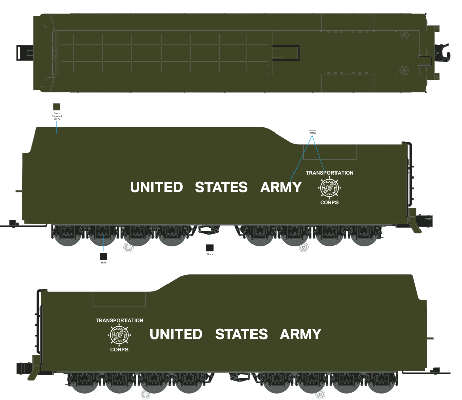 Lionel 25315US - Legacy S2 Steam Locomotive "U.S. Army" #1903 General Douglas MacArthur - Custom Run for MrMuffin'sTrains