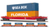 MTH 20-92439 - Husky Stack Car "Florida East Coast" (4-Car) - with Florida Containers - Custom Run for MrMuffin'sTrains