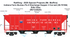 MTH 30-70166 - Ps-2 Discharge Hopper Set "Indiana Farm Bureau" (3-Car) - Custom Run for MrMuffin'sTrains