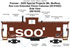 MTH 20-91842 - Extended Vision Caboose "SOO Line" (Brown) #114 - Custom Run for MrMuffin'sTrains