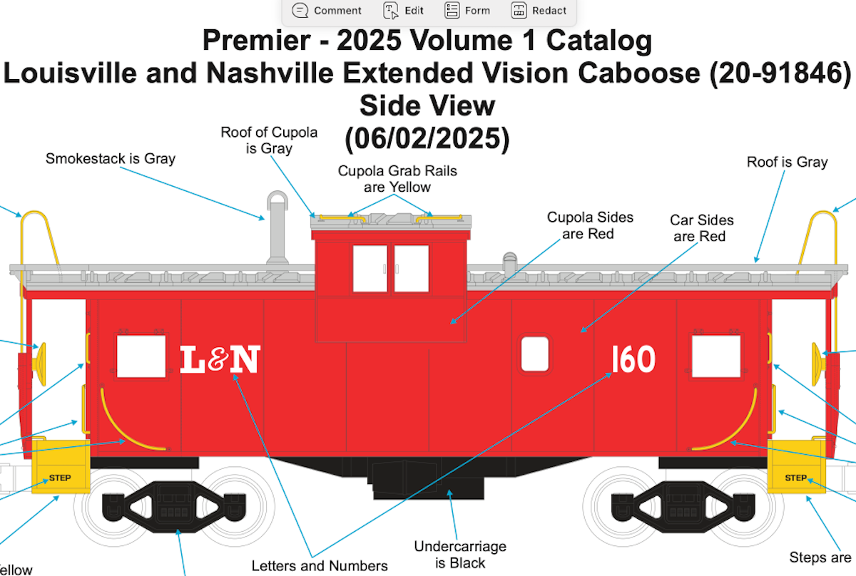 MTH 20-91846 - Extended Vision Caboose "Louisville & Nashville" #160 - Custom Run for MrMuffin'sTrains