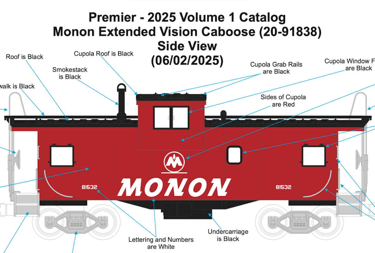 MTH 20-91838 - Extended Vision Caboose "Monon" #81532 - Custom Run for MrMuffin'sTrains
