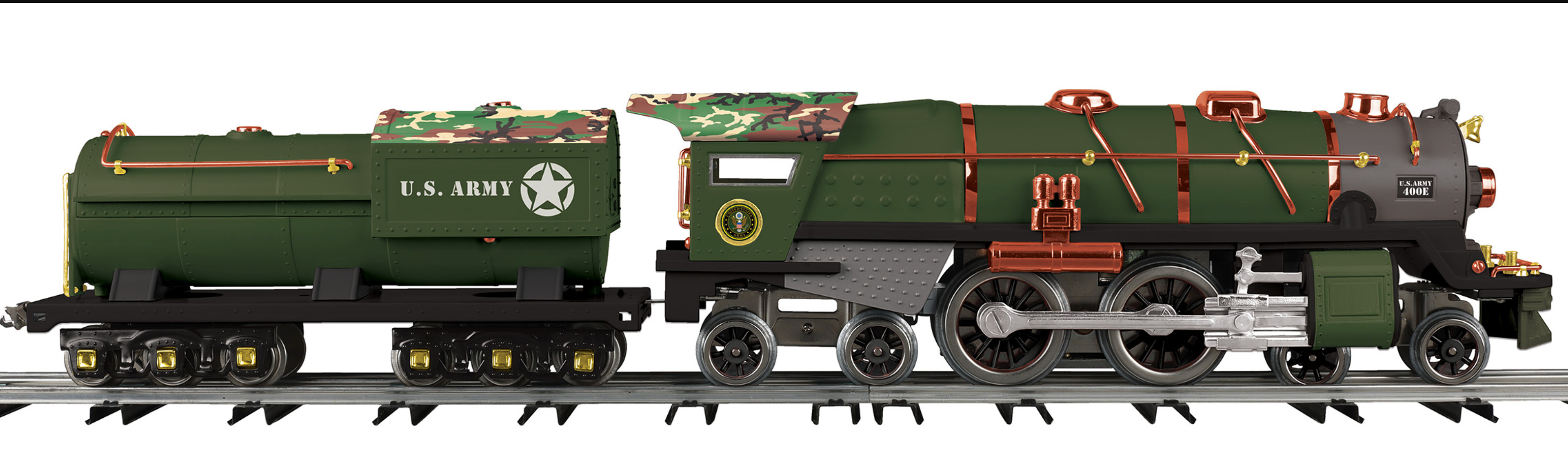 MTH 10-1370-1 - Tinplate 400E Steam Engine "U.S. Army" w/ PS3 - Custom Run for MrMuffin'sTrains