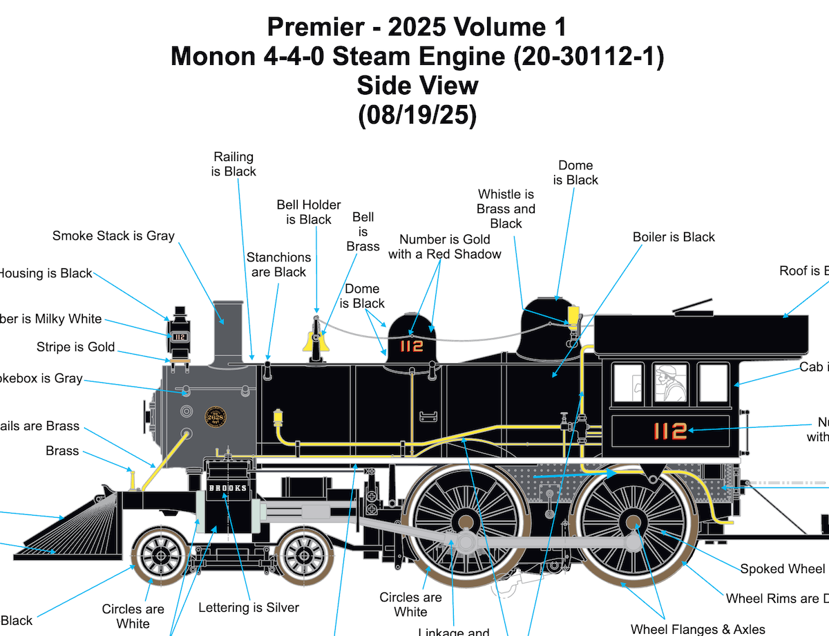 MTH 20-30112-1 - 4-4-0 American Steam Engine "Monon" #111 w/ PS3