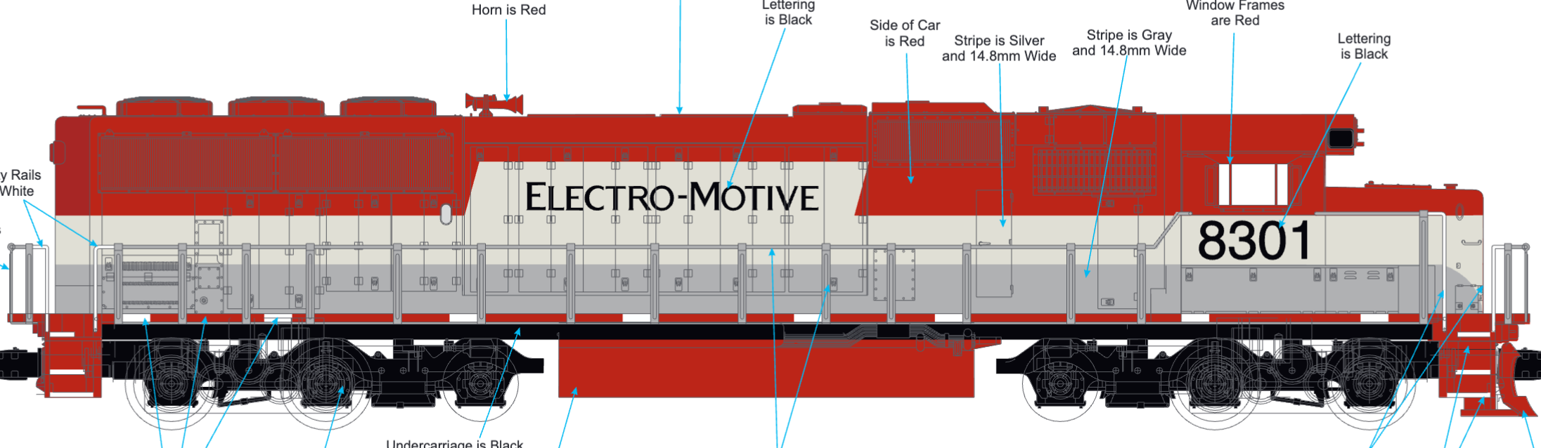MTH 30-21357-1 - SD60 Diesel Engine "Electro Motive Division" #8301 w/ PS3 - Custom Run for MrMuffin'sTrains