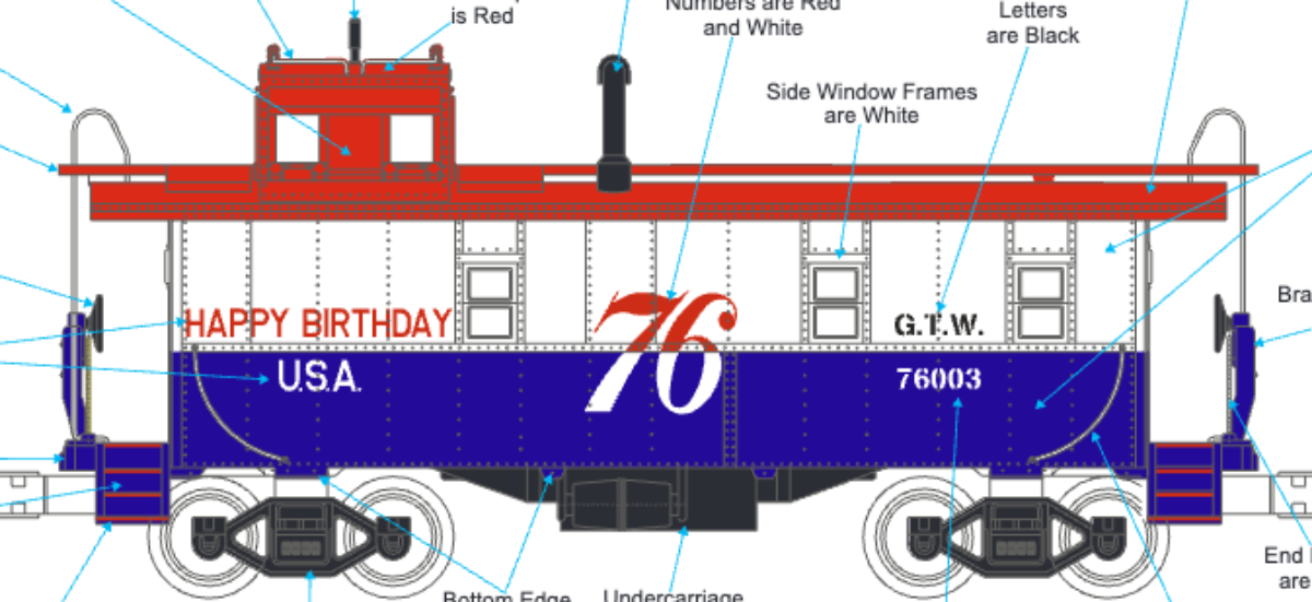 MTH 20-91902 - Steel Caboose "Grand Trunk Western" #76003- Custom Run for MrMuffin'sTrains