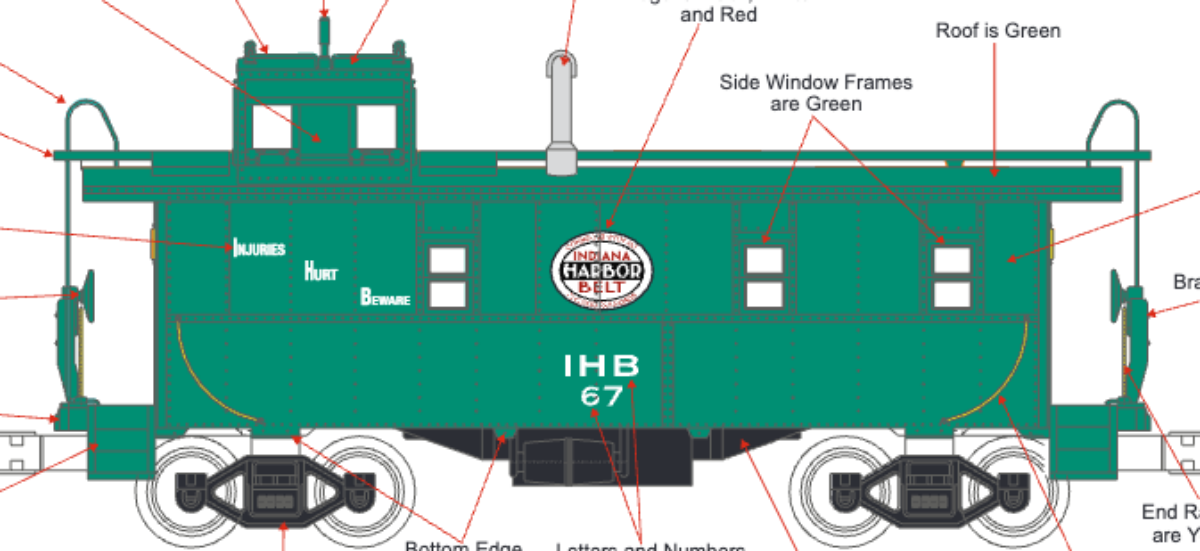 MTH 20-91896 - Steel Caboose "Indiana Harbor Belt" #67 - Custom Run for MrMuffin'sTrains