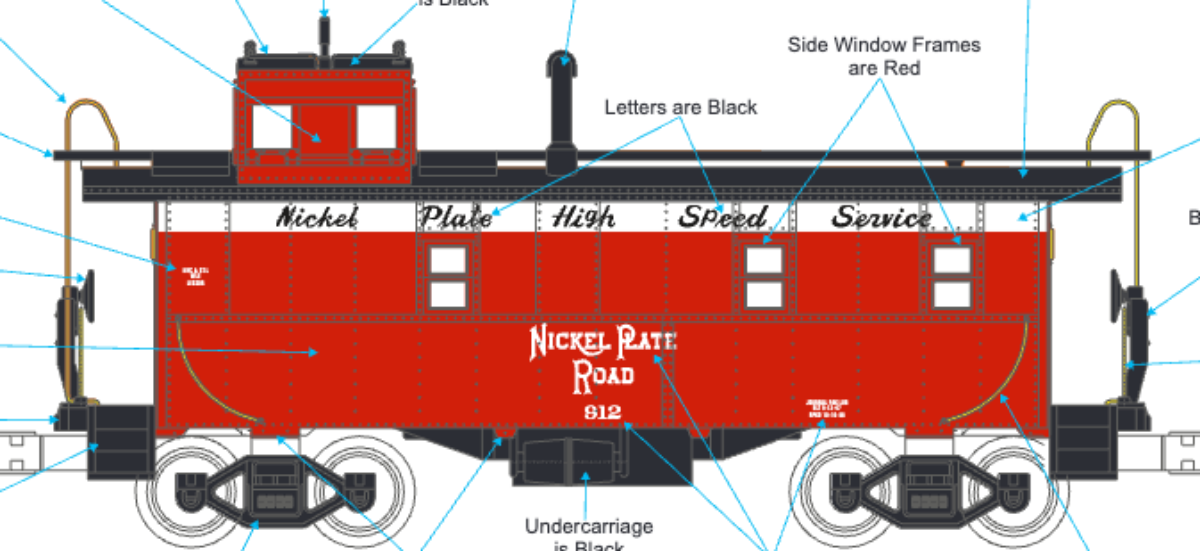 MTH 20-91900 - Steel Caboose "Nickel Plate Road" #912 - Custom Run for MrMuffin'sTrains