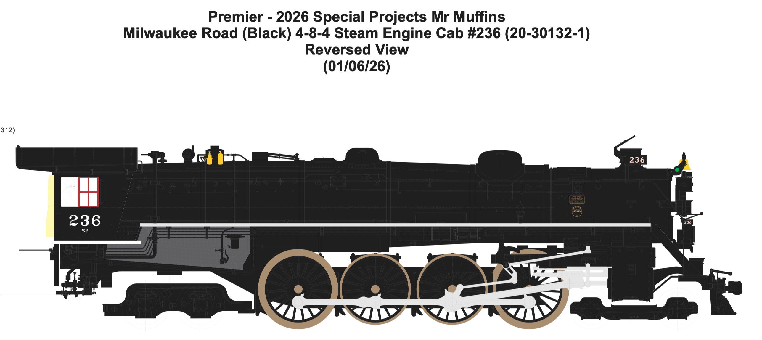 MTH 20-30132-1 - Premier - 4-8-4 Steam Locomotive MTH 20-30132-1 - Premier - 4-8-4 Steam Locomotive