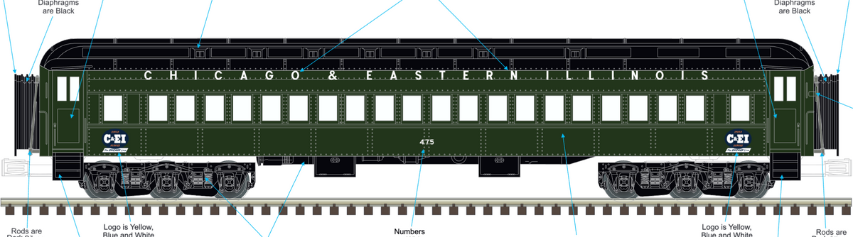 Atlas O - Premier - 70" Madison Heavyweight Passenger Car “Dixie Flyer" (8-Car) - Custom Run for MrMuffin'sTrains - MrMuffin'sTrains