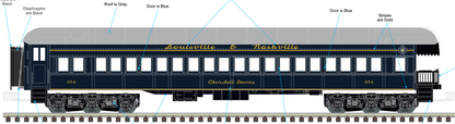 Atlas O - Premier - 70" Madison Heavyweight Passenger Car “Dixie Flyer" (8-Car) - Custom Run for MrMuffin'sTrains - MrMuffin'sTrains