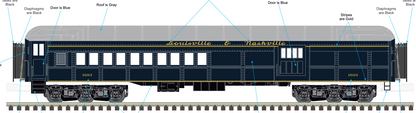 Atlas O - Premier - 70" Madison Heavyweight Passenger Car “Dixie Flyer" (8-Car) - Custom Run for MrMuffin'sTrains - MrMuffin'sTrains