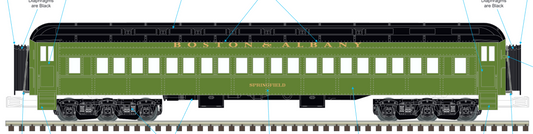 Atlas O - Premier - 70" Madison Heavyweight Passenger Car Set "Boston & Albany" (8-Car) - Custom Run for MrMuffin'sTrains - MrMuffin'sTrains