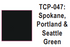 Tru-Color Paint - TCP-047 - Spokane, Portland & Seattle - Green (Solvent-Based Paint)