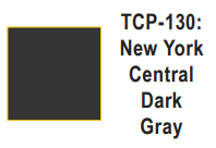 Tru-Color Paint TCP-130 - New York Central - Dark Gray (Solvent-Based Paint)