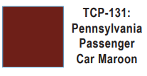 Tru-Color Paint TCP-131 - Pennsylvania - Passenger Car Maroon (Solvent-Based Paint)