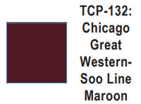 Tru-Color Paint - TCP-132 - Chicago Great Western / Soo Line - Maroon (Solvent-Based Paint)