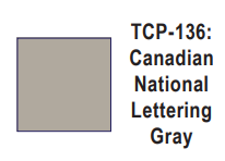 Tru-Color Paint TCP-136 - Canadian National - Lettering Gray (Solvent-Based Paint)