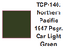 Tru-Color Paint - TCP-146 - Northern Pacific - 1947 Psgr. Car Light Green (Solvent-Based Paint)