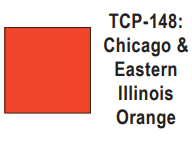 Tru-Color Paint - TCP-148 - Chicago & Eastern Illinois - Orange (Solvent-Based Paint)