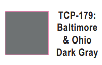 Tru-Color Paint - TCP-179 - Baltimore & Ohio - Dark Gray  (Solvent-Based Paint)