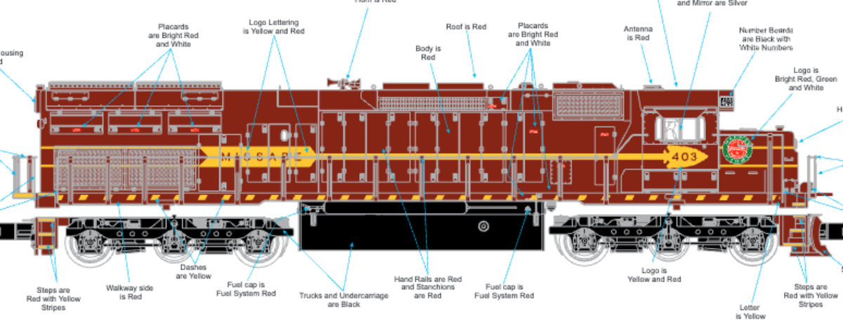 MTH 20-22182-1 - SD40T-2 Tunnel Motor Diesel Engine "Duluth, Missabe & Iron Range" #403 w/ PS3