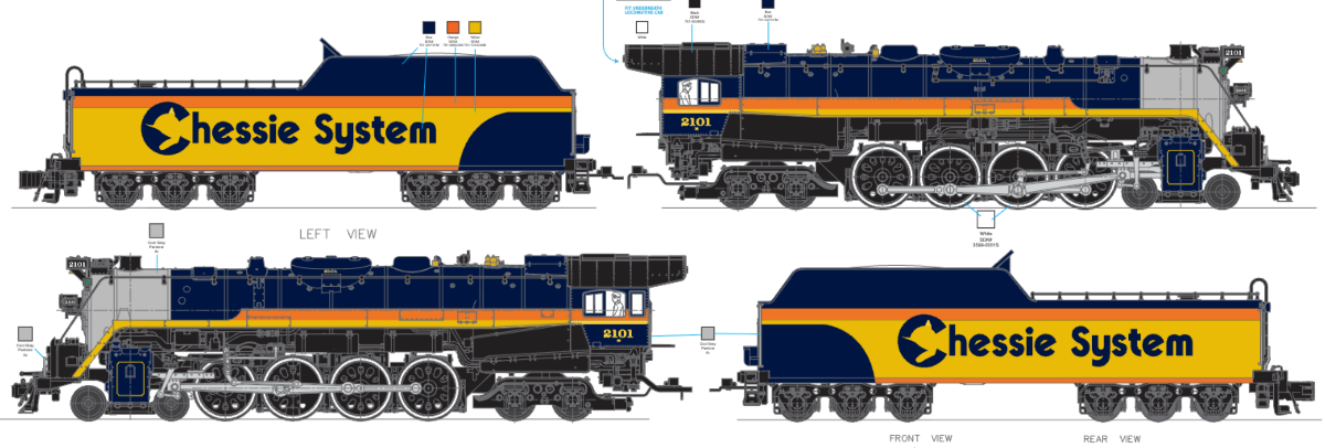 Lionel 2631710 - Legacy T1 Steam Locomotive "Chessie" #2101 Custom Run for MrMuffin'sTrains