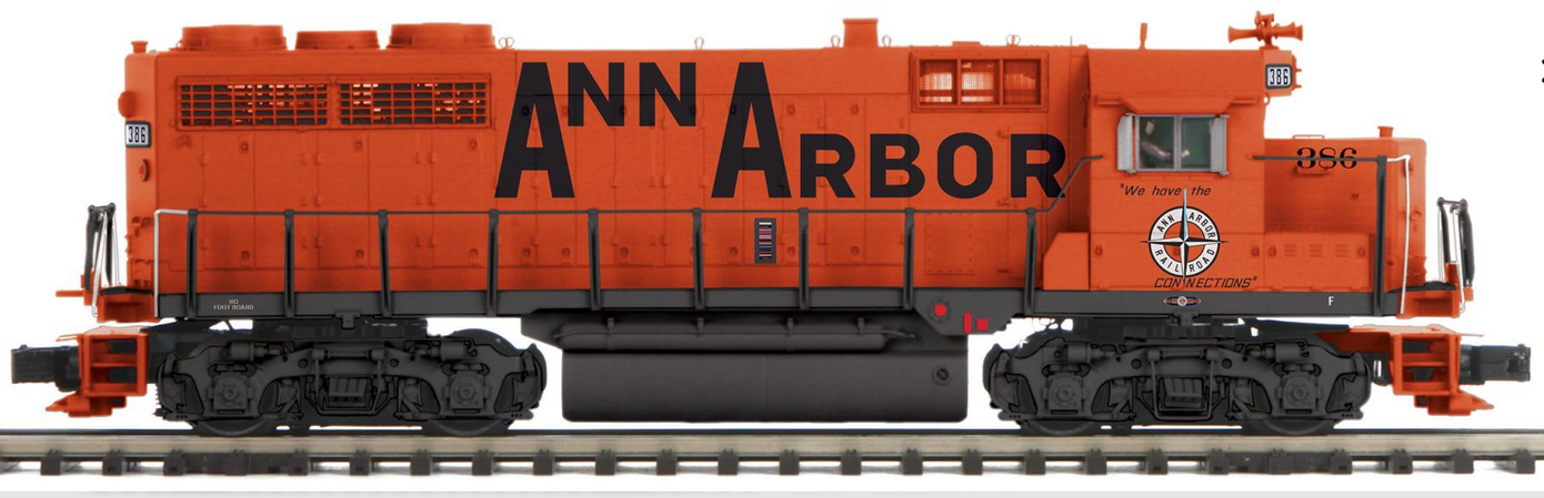 MTH 20-22111-1 - Premier - GP-35 Low Hood Diesel Engine "Ann Arbor" #386 w/ PS3 - Custom Run for Old Engine House