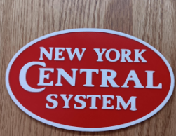Trackside 3D #61 - 3D Printed Railroad Signs "New York Central System"
