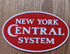 Trackside 3D #61 - 3D Printed Railroad Signs "New York Central System" (Red Round)