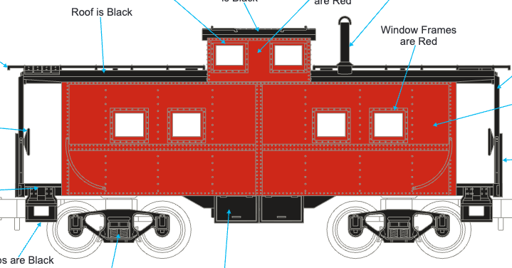 MTH 30-77430 - RailKing Scale - Steel Caboose - Unlettered